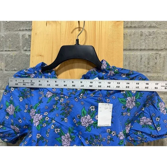 J. Crew Womens Floral Blue Short Sleeve Dress Size 6 New with Tags Original Pric - Picture 12 of 13